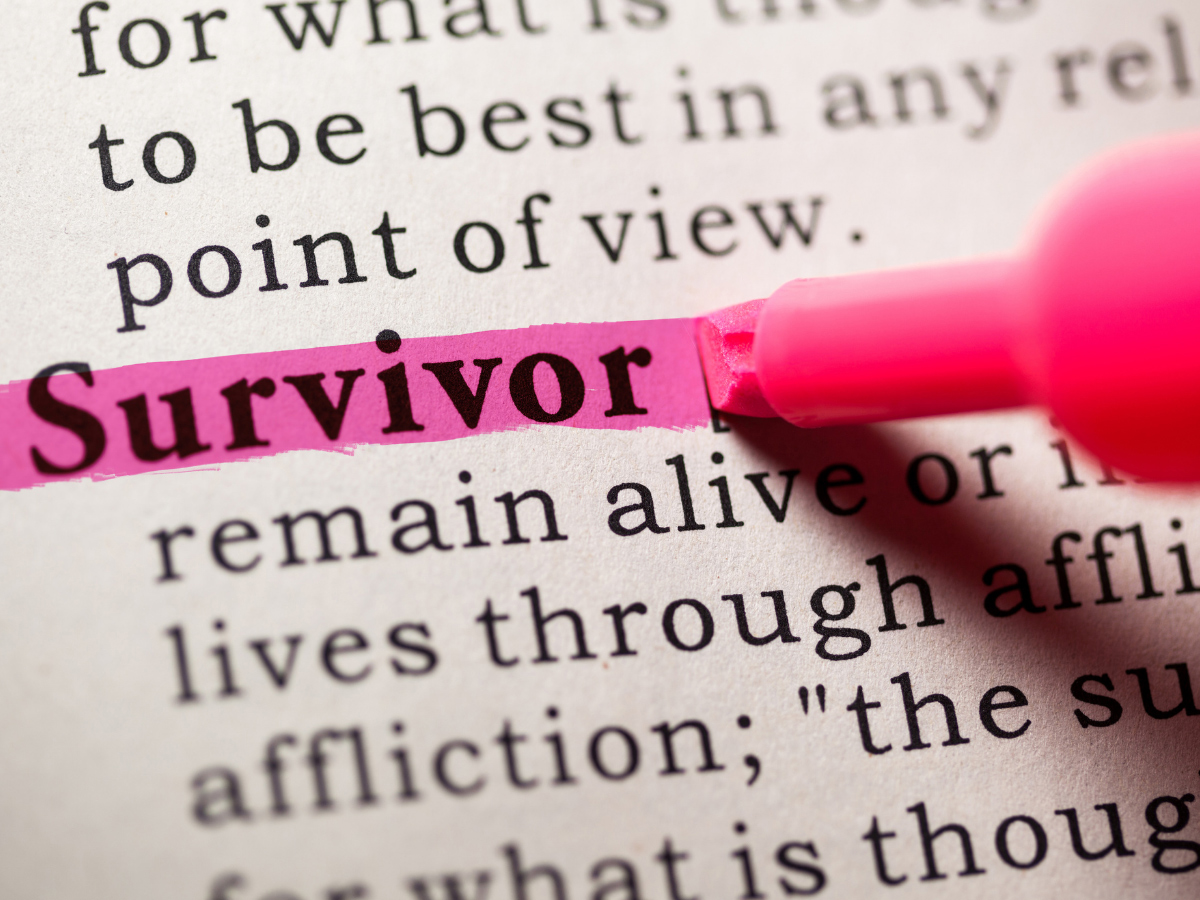 Survivor Resources image. Photo of the word 